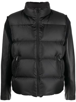 Undercover padded contrast-sleeve jacket - Black