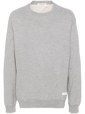 Undercover panelled crew-neck cotton sweatshirt - Grey