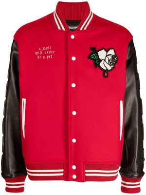Undercover patch-detail buttoned bomber jacket - Red