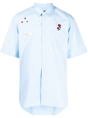 Undercover patch-detail cotton shirt - Blue