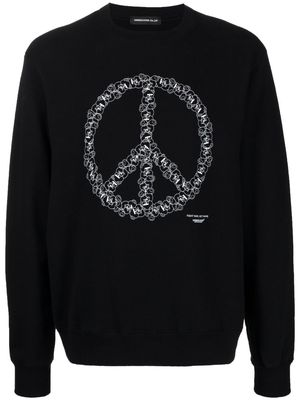 Undercover peace sign-print sweatshirt - Black