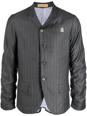 Undercover pinstripe ruched-detail blazer - Grey