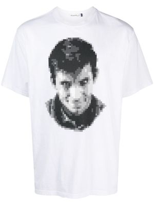 Undercover pixelated-print cotton T-shirt - White