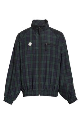Undercover Plaid Bomber Jacket in Green Check