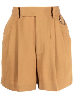 Undercover pleat-detail shorts - Brown