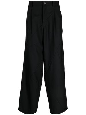 Undercover pleat-detailing straight-leg trousers - Black