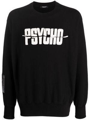Undercover Psycho appliqué crew neck sweatshirt - Black