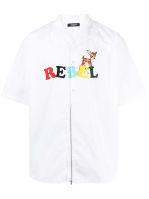 Undercover Rebel short-sleeve cotton shirt - White