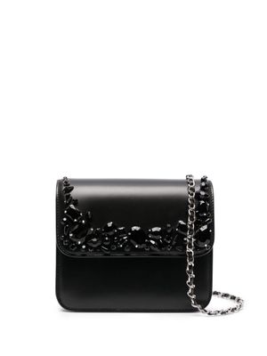 Undercover rhinestone-embellished leather crossbody bag - Black