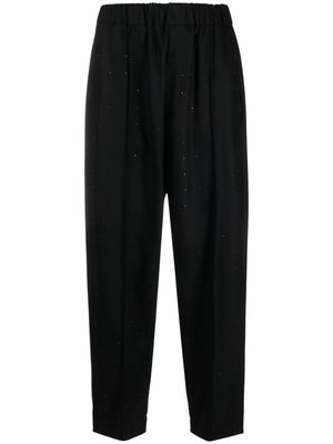 Undercover rhinestone-embellished tapered wool trousers - Black