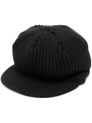 Undercover ribbed-knit bakerboy cap - Black