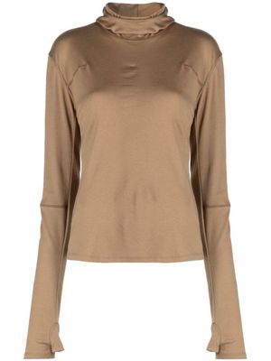 Undercover roll-neck long-sleeved top - Neutrals