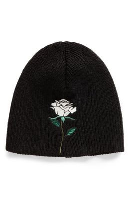 Undercover Rose Patch Beanie in Black