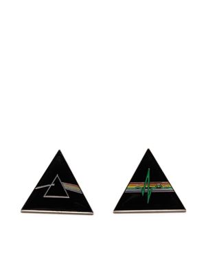 Undercover set-of-two enamel triangle pins - Black