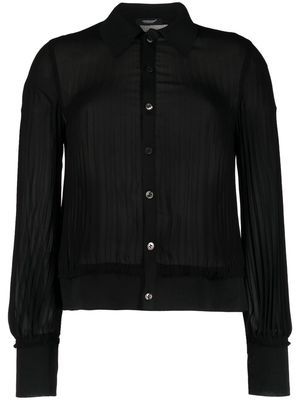 Undercover sheer-finish button-down shirt - Black