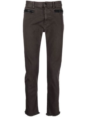 UNDERCOVER slim-cut cropped trousers - Grey