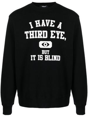 Undercover slogan-print cotton sweatshirt - Black