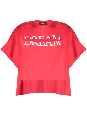 Undercover slogan-print cotton T-shirt - Red
