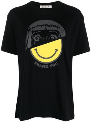 Undercover smiley-print cotton T-shirt - Black