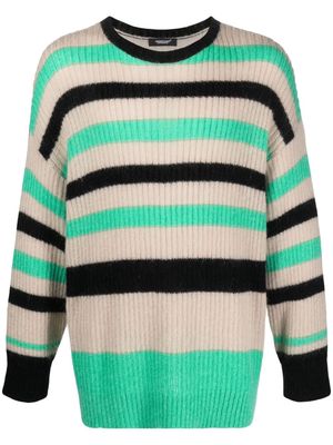 Undercover striped ribbed-knit jumper - Neutrals