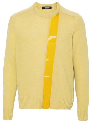 Undercover transparent-trim wool jumper - Yellow