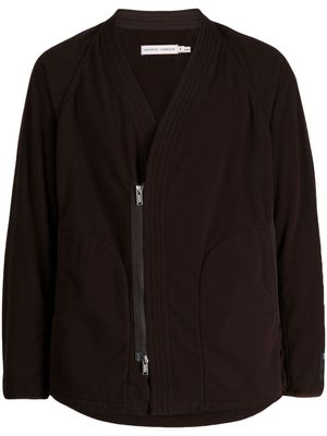 Undercover V-neck zip-up jacket - Brown