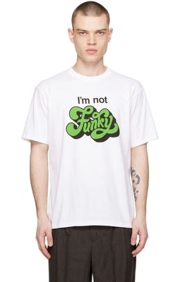 Undercover White 'I'm Not Funky' T-Shirt