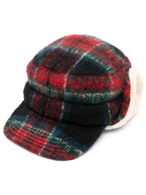 Undercover wool plaid trapper hat - Blue
