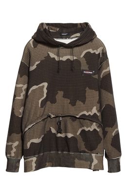 Undercover x EASTPAK Men's Abstract Camo Cotton Hoodie in Black Base