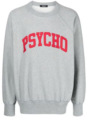 Undercover x Psycho appliqué crew-neck sweatshirt - Grey