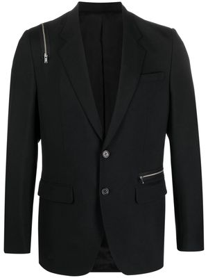 Undercover zip-detail long-sleeve blazer - Black