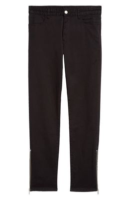 Undercover Zip Detail Stretch Cotton Pants in Black