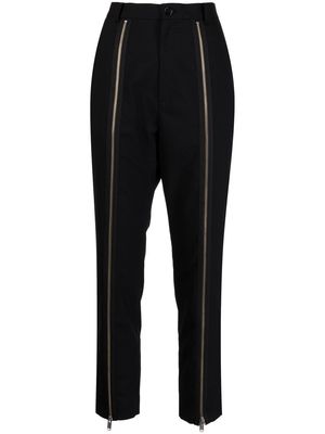 Undercover zip-detail wool tailored trousers - Black