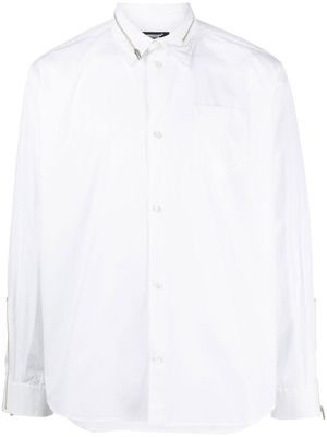Undercover zip-detailing cotton shirt - White