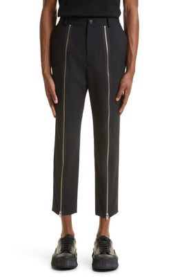 Undercover Zip Front Wool Trousers in Black
