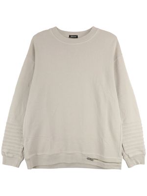 Undercover zipped cotton sweatshirt - Neutrals
