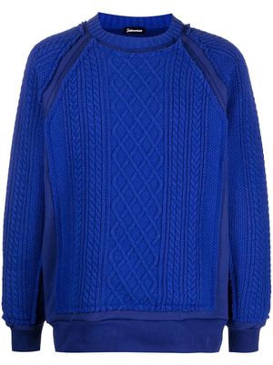 Undercoverism cable-knit detail jumper - Blue