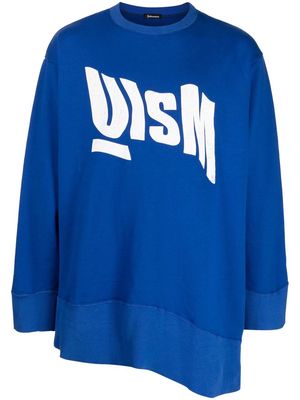 Undercoverism logo-print asymmetric sweatshirt - Blue