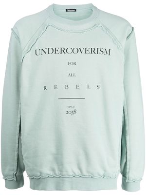Undercoverism logo-print crew neck jumper - Blue