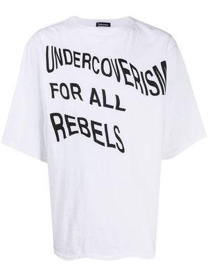 Undercoverism wavey logo-print T-shirt - White