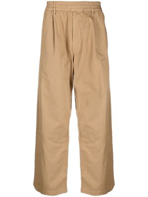 Undercoverism wide-leg cotton trousers - Neutrals