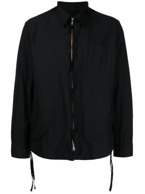 Undercoverism zip-up cotton shirt jacket - Black