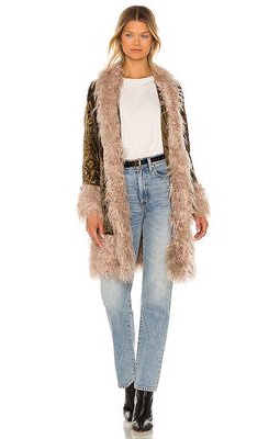 Understated Leather Stillwater Faux Fur Coat in Brown