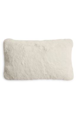 UnHide Squish Fleece Lumbar Pillow in Snow White