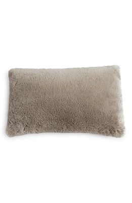 UnHide Squish Fleece Lumbar Pillow in Taupe Ducky