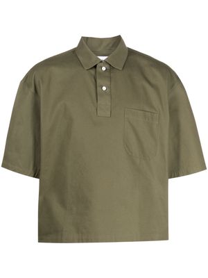 UNIFORME herringbone cotton polo shirt - Green