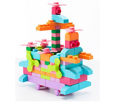 UNiPLAY Plus Soft Building Blocks 80 Piece Pink UN40802
