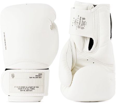 UNIQ White Velcro Boxing Gloves