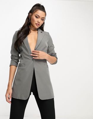 Unique21 tailored blazer in gray - part of a set