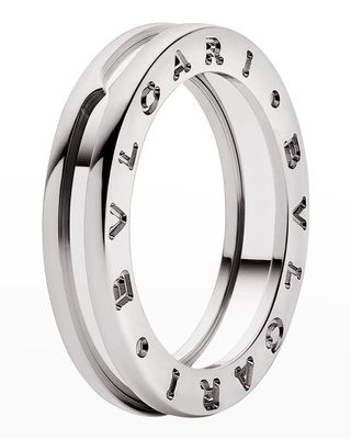 Unisex B.Zero1 White Gold Ring, Size 55